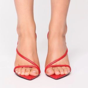 Red fashion nova  heels